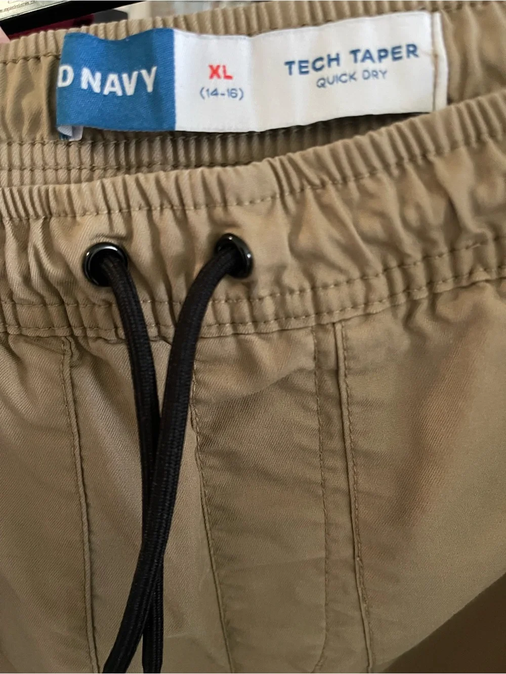Old Juniors Khaki Cargo Drawstring Pants